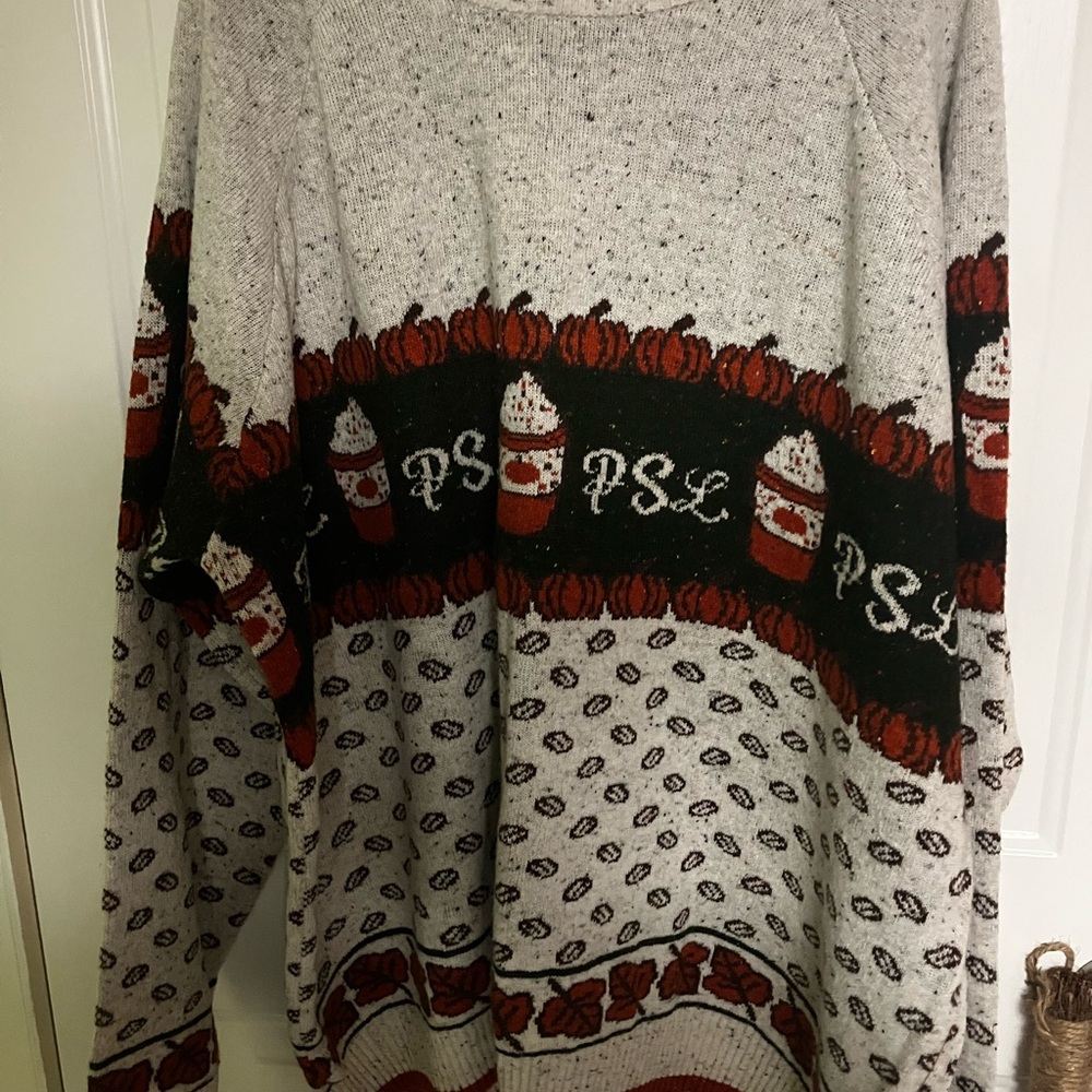 Pumpkin Spice Latte Festive Sweater with Pumpkin Spice Design
